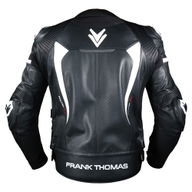 Qualifier II Leather Jacket Black White