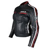 BKS BKS Retro Leather Ladies GBR Jacket Black Red Beige - Thumbnail 3