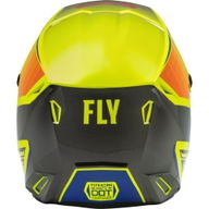 Kinetic Drift Helmet Blue Yellow Fluo Charcoal