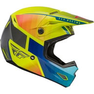 Kinetic Drift Helmet Blue Yellow Fluo Charcoal