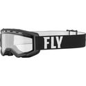 Goggle Focus Snow Youth Black White - Clear Lens