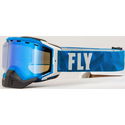 Goggle Zone Pro Snow Blue White - Blue Mirror Polarised Smoke Lens