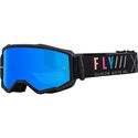 Goggle Zone SE Black Sunset - Sky Blue Mirror Smoke Lens