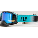 Goggle Zone Snow Black Aqua - Sky Blue Mirror Smoke Lens
