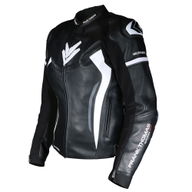 Qualifier II Ladies Leather Jacket Black White