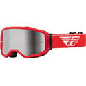Goggle Zone Red White-Silver Mirror Smoke Lens