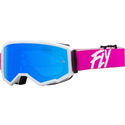 Goggle Zone Pink White - Sky Blue Mirror Smoke Lens