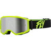 Fly Fly Goggle Zone Black Neon Yellow - Silver Mirror Smoke Lens - Thumbnail 1
