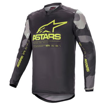 Alpinestars Racer Tactical Jersey Grey Camo Yellow Fluo Size: Mens UK - M