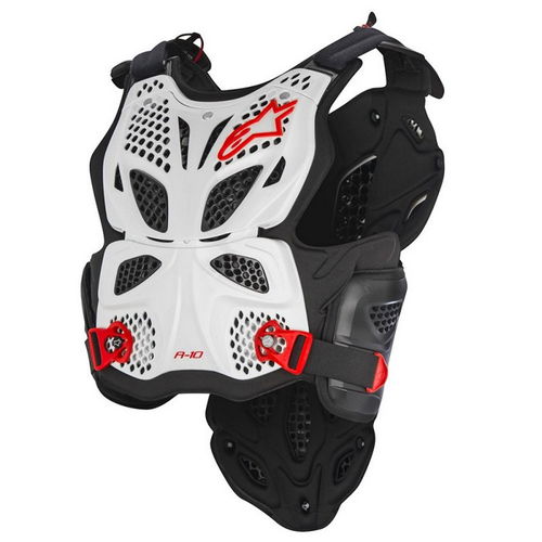 Alpinestars A-10 Chest Protectors White Black Red