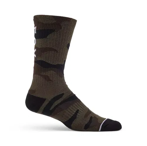 Fox Camo Crew Socks LFS24 Green Camouflage