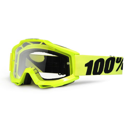100% Accuri Goggle Fluo Yellow Clear Lens
