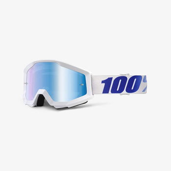 100% Strata Goggle Equinox Mirror Blue Lens Mirror Blue Lens