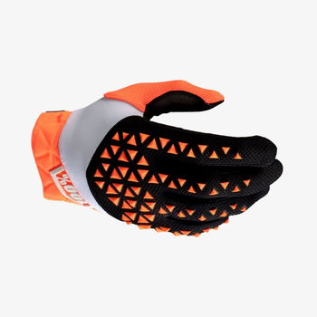 100% Airmatic Gloves Orange Black Size: Mens - S