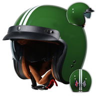 Open Face Helmet British Green