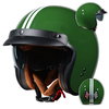 Frank Thomas Frank Thomas Open Face Helmet British Green - Thumbnail 1