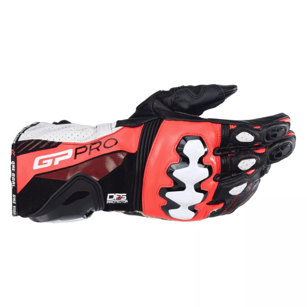 GP Pro R4 Gloves Black Red Fluo White
