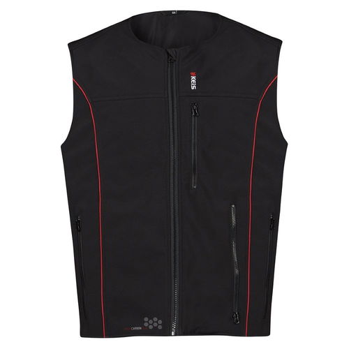 Keis V501RP Premium Heated Vest Black Red Size: UK - 36
