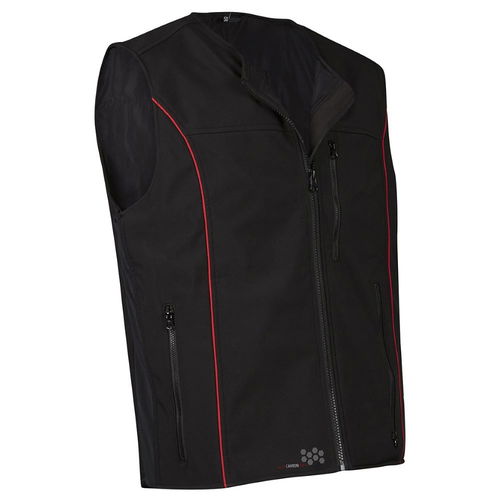 Keis V501RP Premium Heated Vest Black Red Size: UK - 36