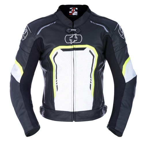 Oxford Products Strada MS Sports Jacket Black White Fluo Size: Mens UK - S
