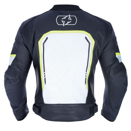 Oxford Products Strada MS Sports Jacket Black White Fluo Size: Mens UK - S