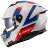 LS2 LS2 FF808 Stream II Helmet Vintage White Blue Red - Thumbnail 2
