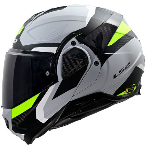 LS2 FF910 Advant II Helmet Triple Light Grey H-V Yellow