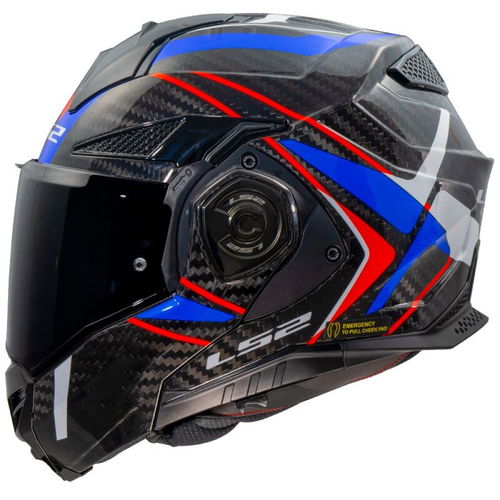 LS2 FF901 Advant X Carbon Helmet Future II White Blue