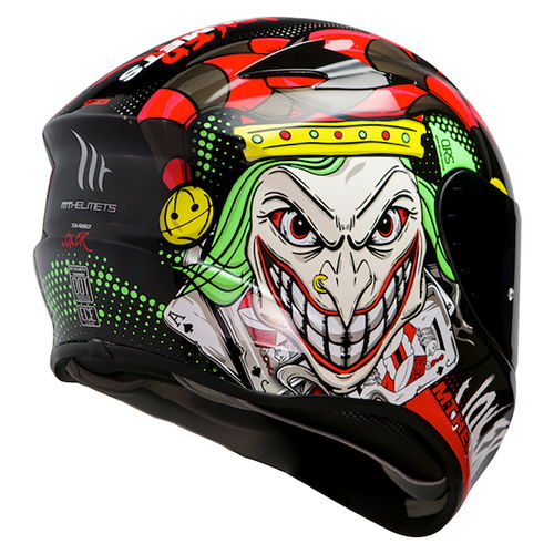 MT Targo Joker Helmet Black Red Size: S