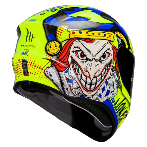 MT Targo Joker Helmet Blue Fluo Yellow Size: S