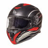 MT Targo Doppler Helmet Matt Black Red Size: S