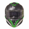 MT Targo Doppler Helmet Matt Black Green Size: S