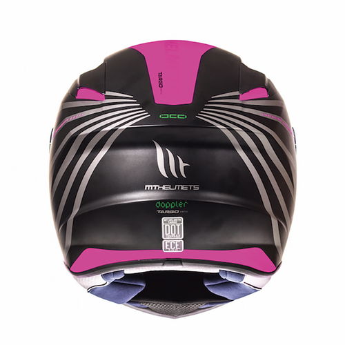 MT Targo Doppler Helmet Matt Black Pink Size: S