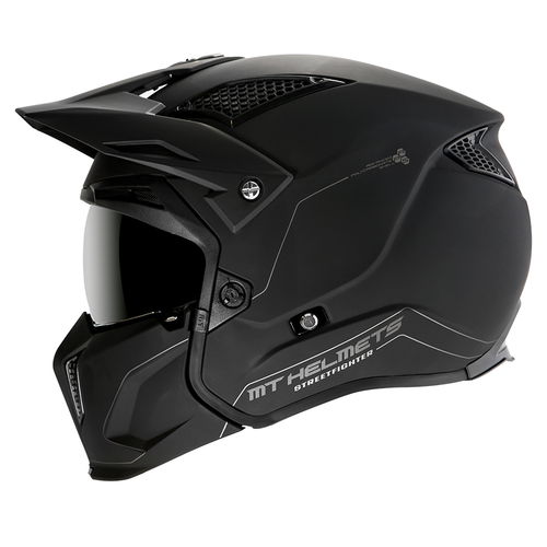 MT Streetfighter Helmet Matt Black Size: S
