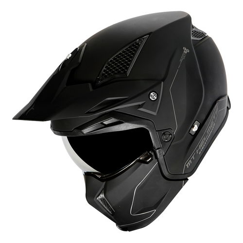 MT Streetfighter Helmet Matt Black Size: S