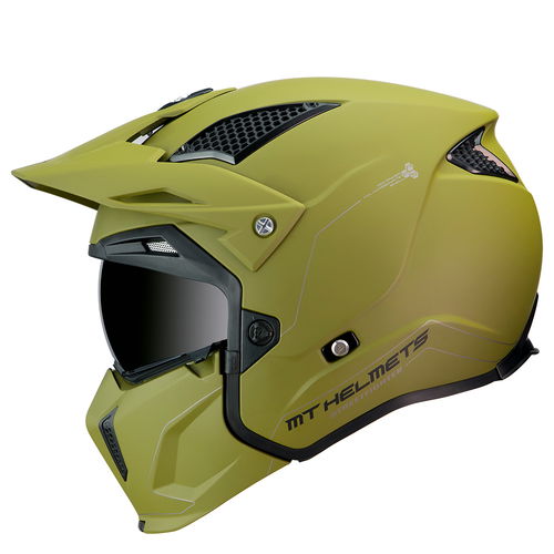 MT Streetfighter Helmet Matt Green Size: S