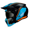 MT Streetfighter Twin Helmet Black Blue Orange Size: S