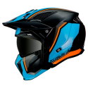 Streetfighter Twin Helmet Black Blue Orange