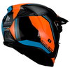 MT Streetfighter Twin Helmet Black Blue Orange Size: S