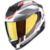 Scorpion Scorpion Exo 520 Evo Air Helmet Lena White Silver Red - Thumbnail 1
