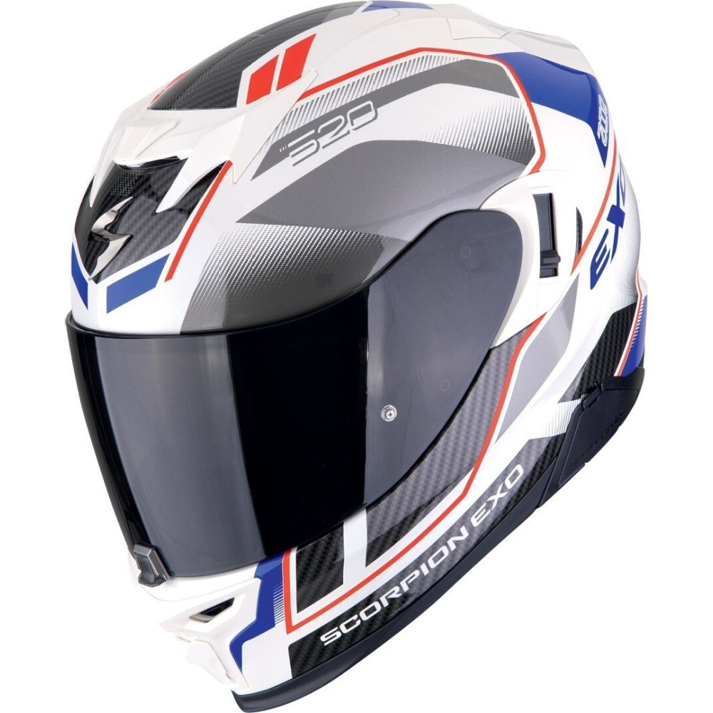 Scorpion Exo 520 Evo Air Helmet - Lena White/Blue - FREE Delivery