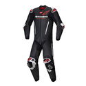 GP-R7 1pc Leather Suit Black White Red Fluo