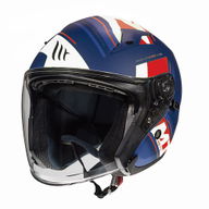 Avenue Sideway Helmet Matt Blue Red White
