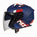 Avenue Sideway Helmet Matt Blue Red White