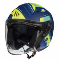 Avenue Sideway Helmet Matt Blue Green Fluo Yellow