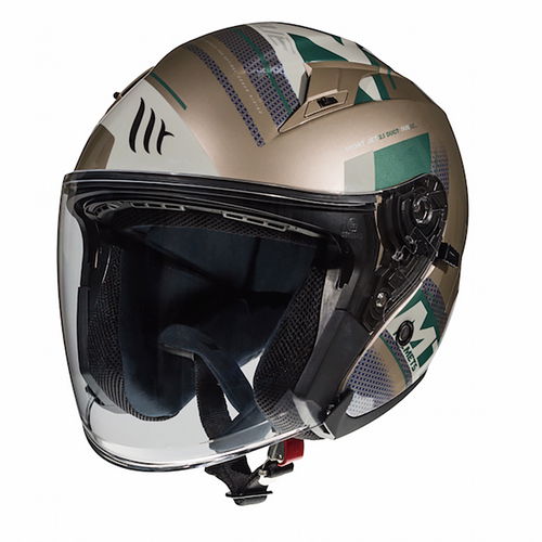 MT Avenue Sideway Helmet Gold Green Size: S