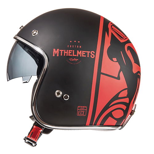 MT Le Mans 2 Divenire Helmet Matt Black Red Size: S