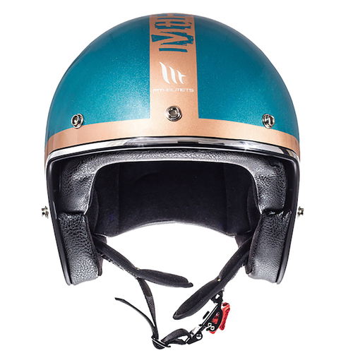 MT Le Mans 2 Hipster Helmet Green Orange White Size: S