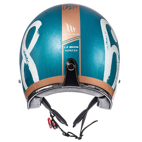 MT Le Mans 2 Hipster Helmet Green Orange White Size: S