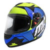 MT Thunder Torn Kids Helmet Fluo Yellow Blue Size: S